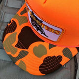 SHOOTERS ORANGE CAMO HUNTING TRUCKER HAT - Tactical Outfitters